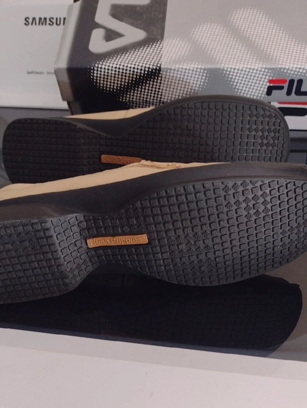 Fila Men's Tan Slip-On Leather Loafers